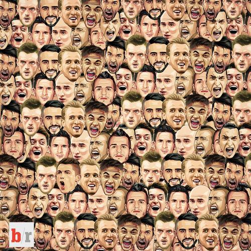 El nuevo reto visual es encontrar al jugador del Real Madrid, Cristiano Ronaldo entre los rostros de otros jugadores. (Foto: Facebook/Bleacher Report UK)