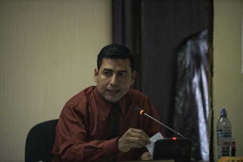 El juez Cuarto de Primera Instancia Penal, Carlos Guerra, resolvi&oacute; que Marixa Lemus debe enfrentar juicio. (Foto: Wilder L&oacute;pez/Soy502)