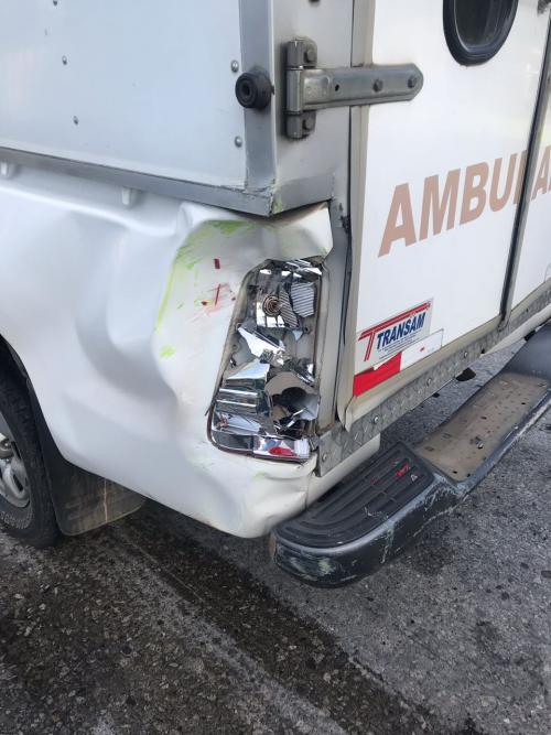 As&iacute; qued&oacute; la ambulancia del Ministerio de Salud. (Foto: cortes&iacute;a PM) 