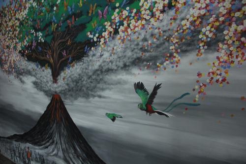 Cada detalle de la pintura representa a cada uno de los protagonistas de este incidente que unió a los guatemaltecos. (Foto: Fredy Hernández/Soy502)