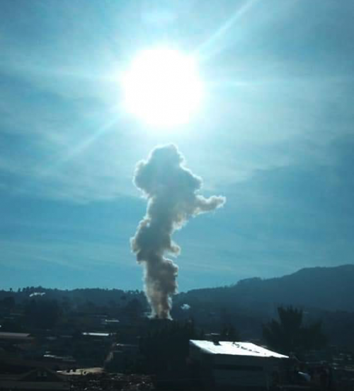 Esta imagen muestra el momento del incendio. (Foto: Facebook Mario Sul) 