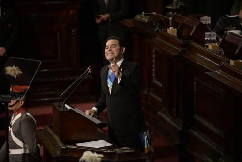 Jimmy Morales asegura que en 2017 priorizó cinco ejes, entre ellos la educación y la salud. (Foto: Wilder López/Soy502)