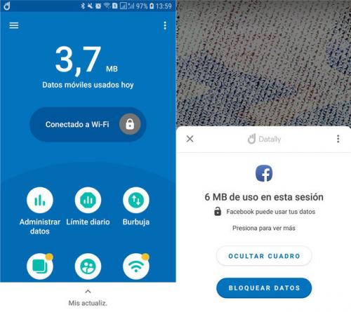 Usa apps para ahorrar datos.