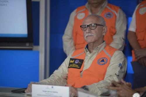 Sergio Caba&ntilde;as comunic&oacute; el dictamen cient&iacute;fico t&eacute;cnico que elabor&oacute; Conred. (Foto: Wilder L&oacute;pez/Soy502)