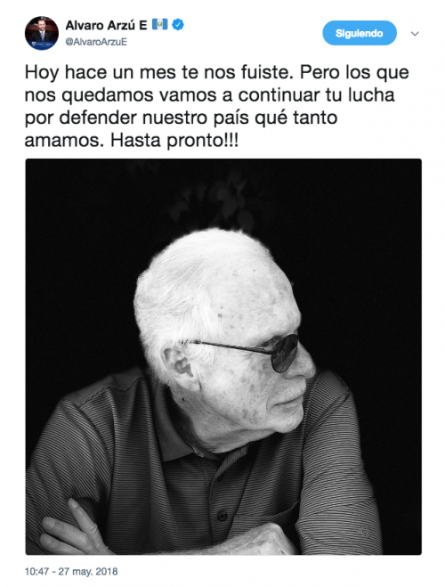 Este es el mensaje que Arz&uacute; lanz&oacute; a un mes de la muerte de su padre. (Foto: Captura de pantalla)