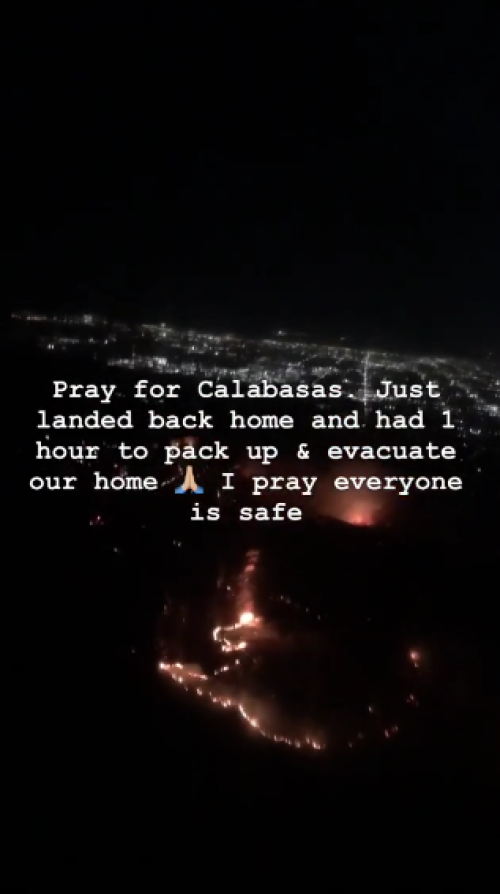 Kim pide que recen por Calabasas, California. (Foto: captura de pantalla)