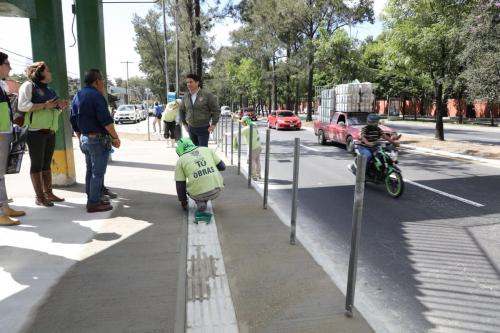 Las autoridades municipales recorrieron varias de las estaciones que se construyen en el Anillo Periférico. (Foto: Muni Guate)