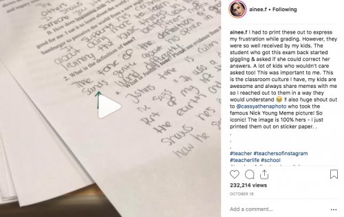 En vez de pelear con los chicos, busc&oacute; la forma de acercarse a ellos. (Foto:Instagram)