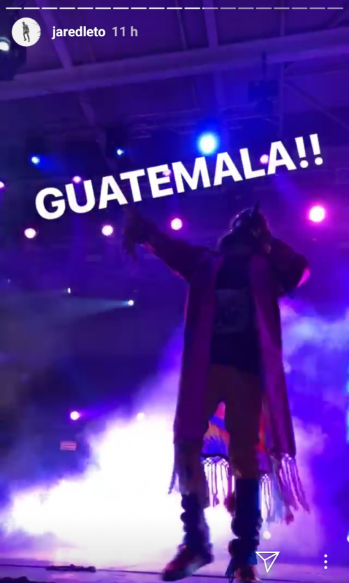 Jared Leto public&oacute;, en sus historias de Instagram, varios videos del concierto. (Foto: captura de pantalla) 