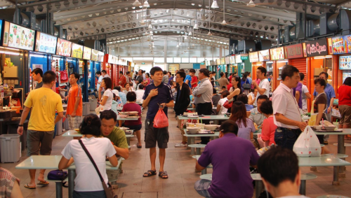 Los centros de comida en Singapur son baratos y muy buenos. (Foto: Hottable.asia)