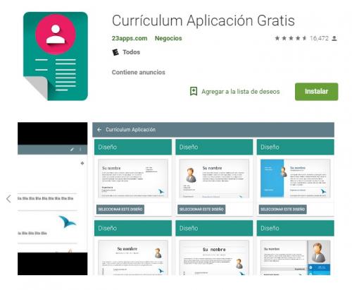 Al descargarla encontrarás decenas de plantillas modificables (Foto Google Play)