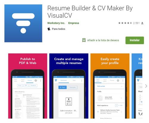 Esta app te da la oportunidad de crear una Hoja de Vida digital. (Foto Google Play)