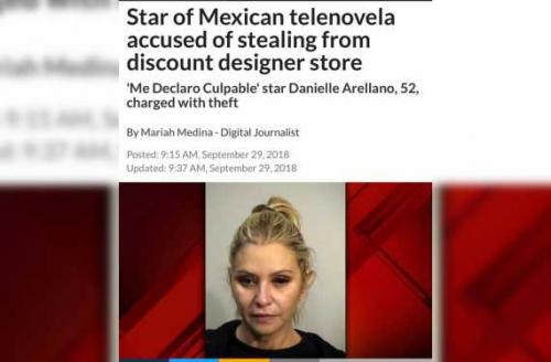 Daniela  Castro detenida por robar en una tienda de ropa foto