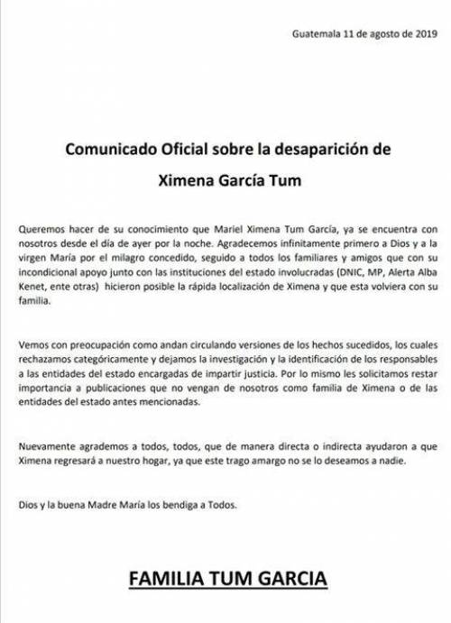 (Comunicado oficial) 