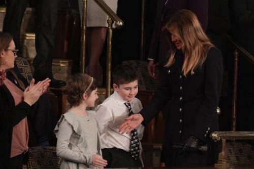 Fue uno de los invitados del presidente de Estados Unidos y estaba muy emocionado. Foto: AFP