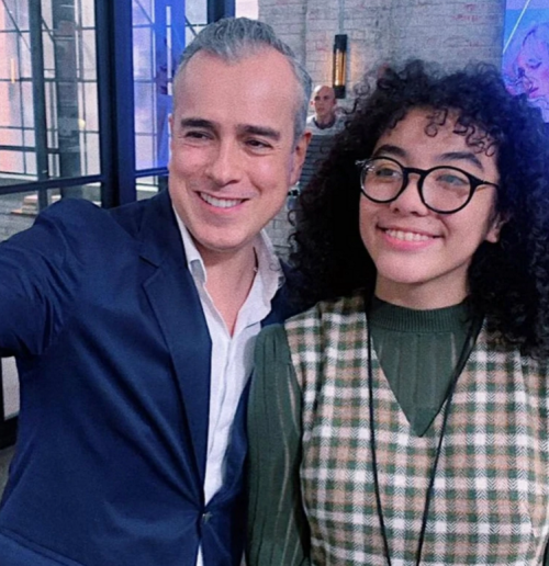 Abello y Torres en el set de la novela. (Foto: Instagram) 