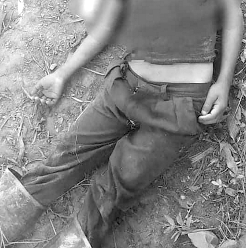 El ni&ntilde;o se suicid&oacute; por presi&oacute;n laboral en una finca de caf&eacute;. (Foto: Hechos Santa Rosa) 