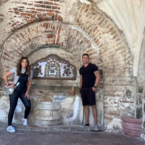 Las ruinas en Casa Santo Domingo fueron recorridas por la presentadora. (Foto: Instagram) 