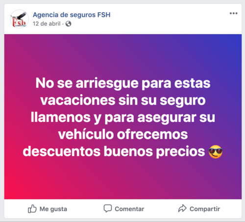 La empresa ofrec&iacute;a sus servicios a trav&eacute;s de las redes sociales. (Foto: Captura de pantalla)