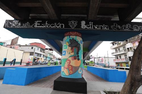 Vista de la parada de Transmetro en la colonia Bethania. (Foto: Municipalidad de Guatemala )