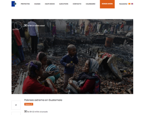 Captura de pantalla del sitio web. 