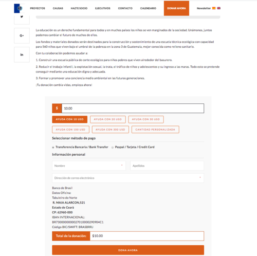 captura de pantalla del sitio web.