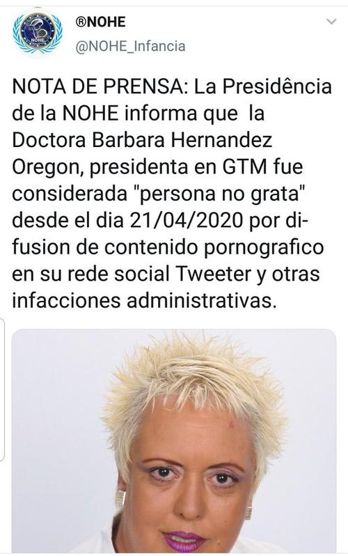 Captura de pantalla del tuit publicado. 