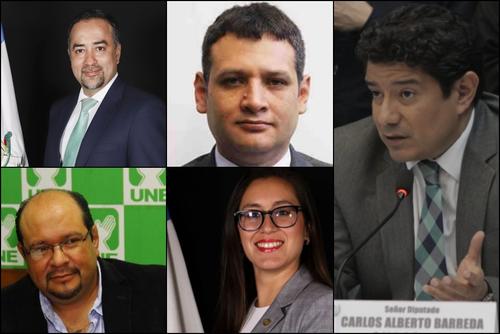 Los diputados que acudieron al MP. (Fotos: archivo y www.Congreso.gt) 