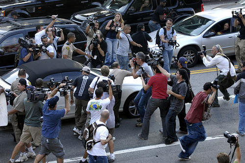 Britney Spears huyendo de los paparazzi, 2007 (Foto: GettyImages)