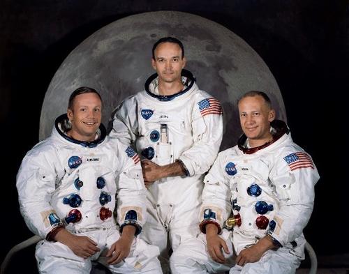EL equipo original del Apollo 11 en mazo de 1969. De izquierda a derecha: Neil A. Armstrong, Michael Collins y Edwin E. "Buzz" Aldrin. (Foto: AFP)