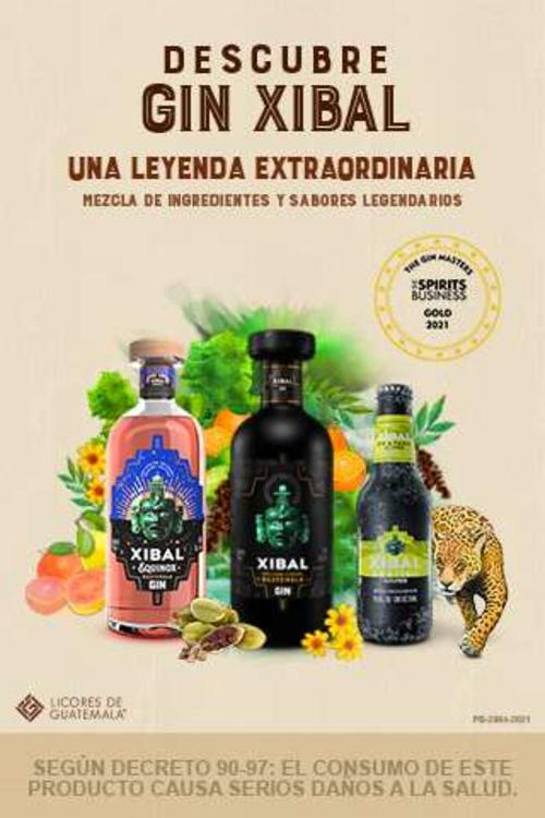 Gin Xibal, ginebra, destilado artesanalmente, medalla de oro, Gin Masters, Licores de Guatemala, 2021, Londres, Inglaterra, Guatemala, Soy502