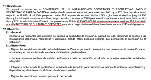 bicentenario zacapa, el hato, polideportivo