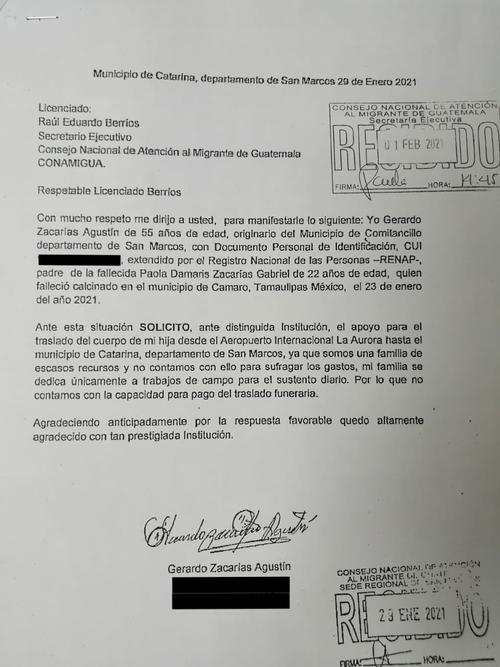 tamaulipas, paola damaris zacarías gabriel, masacre, méxico, cuerpos calcinados, cancillería, conamigua, guatemala, soy502