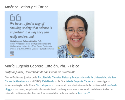 La científica guatemalteca actualmente trabaja para la Universidad de San Carlos. 