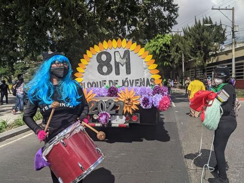 Día de la mujer, marcha pacífica, Guatemala, soy502