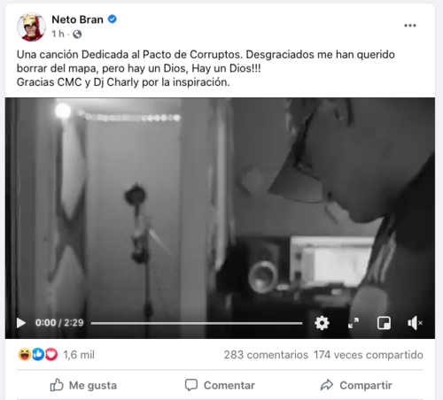 La canci&oacute;n fue subida a la cuenta de Facebook de Bran el d&iacute;a de hoy. (Foto: captura de pantalla)