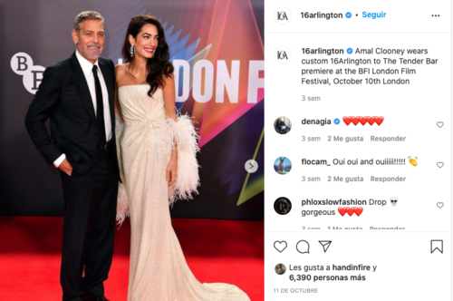 Amal Clooney con la marca. (Foto: Oficial)
