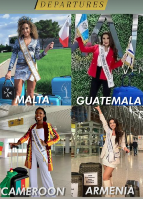 Las concursantes desde sus lugares de origen. (Foto: Miss Universe beauty)
