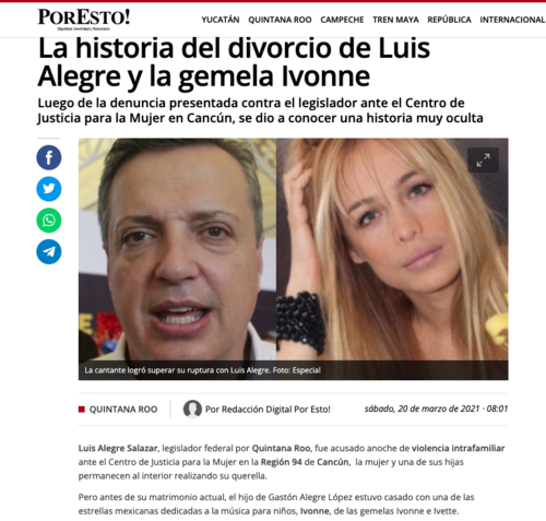 La denuncia contra Luis Alegre despertó interés por su divorcio de Ivonne, la estrella infantil del programa Chiquilladas. (Foto: Poresto.net)
