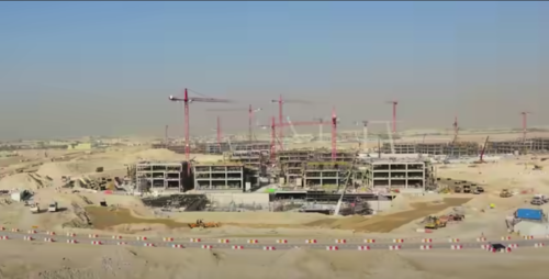 Construcción del área donde se lleva a cabo la Expo 2020 Dubai.