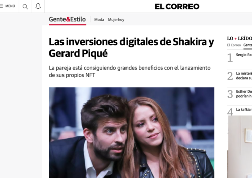 Los reportes de prensa informaban de inversiones que Shakira y Piqué estaban realizando juntos. (Foto: captura de pantalla)