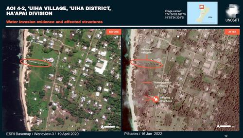 Las imágenes muestran los puntos dañados de la isla. (Foto: AFP0