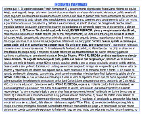 informe Mario Escobar