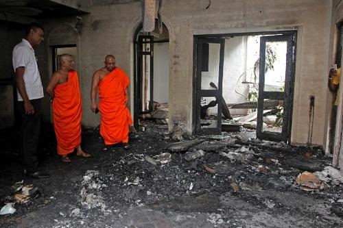 La quema de la residencia ocurrió durante una serie de protestas en Sri Lanka, por la crisis financiera. (Foto: AFP)