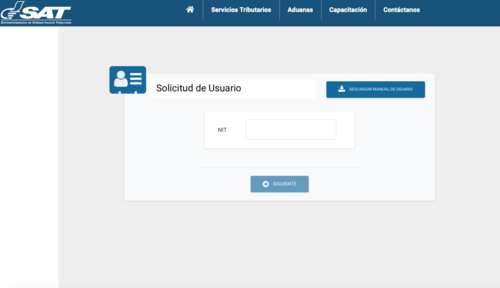 Desde el portal electrónico de la SAT se gestiona el acceso a la Agencia Virtual. (Foto: captura de pantalla)