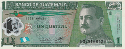 Billete de un quetzal emitido en 2012. (Foto: Numismática las Tiendas)