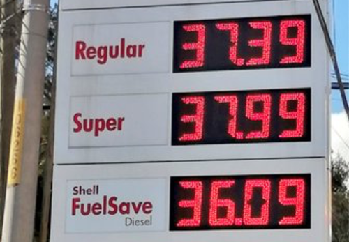 Así amanecieron los precios de la gasolina este sábado. (Foto: Twitter)
