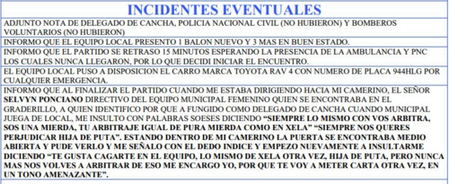 Reporte arbitral de la jueza Kimberly L&oacute;pez.