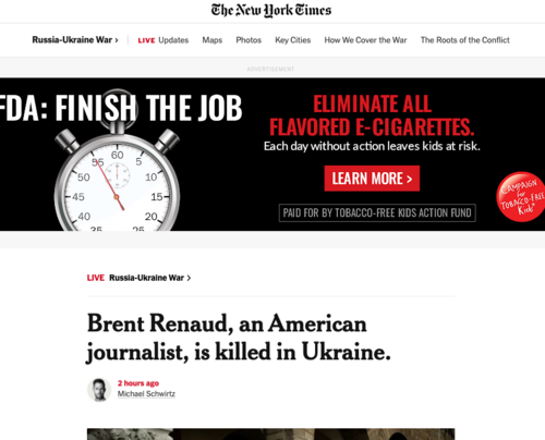 El New York Times ha confirmado el deceso el periodista. (Foto: captura de pantalla)