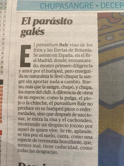 El gal&eacute;s respondi&oacute; a la opini&oacute;n emitida en Marca. 